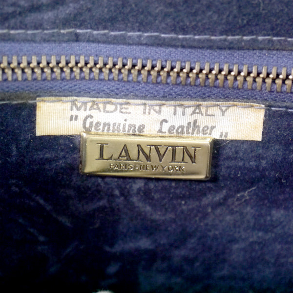 Lanvin ロゴグラム アコーディオンショルダー（ジャガード/紺）