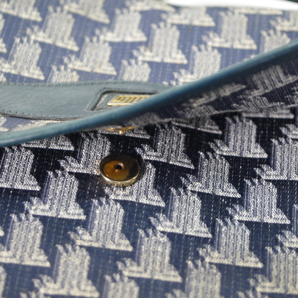 Lanvin ロゴグラム アコーディオンショルダー（ジャガード/紺）