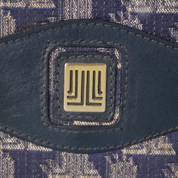 Lanvin ロゴグラム アコーディオンショルダー（ジャガード/紺）