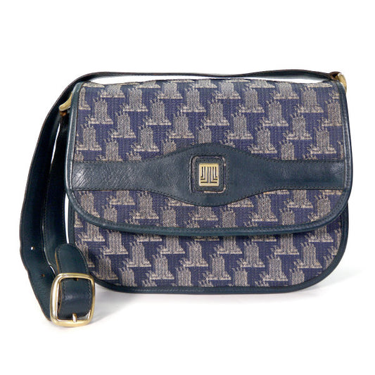 Lanvin ロゴグラム アコーディオンショルダー（ジャガード/紺）