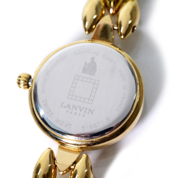 LANVIN　ロゴフェイス ブレスウォッチ（ブルー×ゴールド）