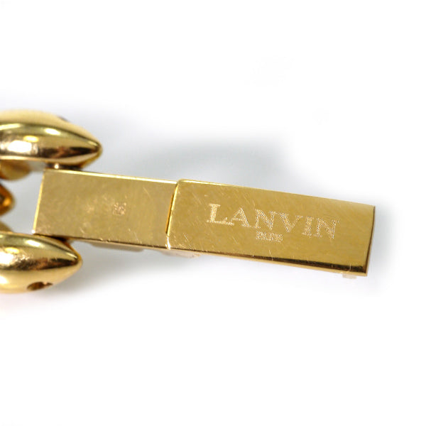 LANVIN　ロゴフェイス ブレスウォッチ（ブルー×ゴールド）