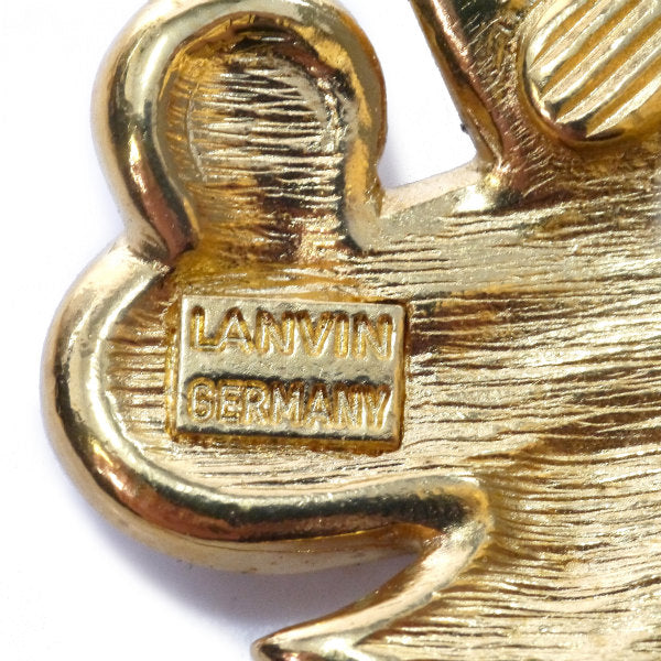 LANVIN　バード イヤリング&ネックレス　セット（ゴールド×赤×緑）