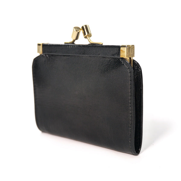 LANVIN ロゴ金具がま口コインケース(黒)