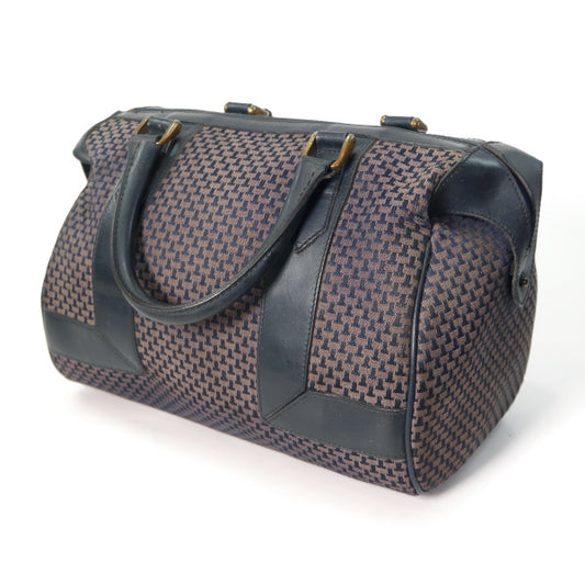 Lanvin ＜訳あり＞ロゴグラム中型ボストン（紺）