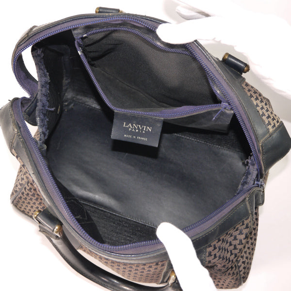 Lanvin ＜訳あり＞ロゴグラム中型ボストン（紺）