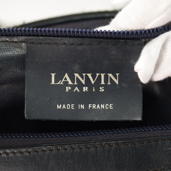 Lanvin ＜訳あり＞ロゴグラム中型ボストン（紺）