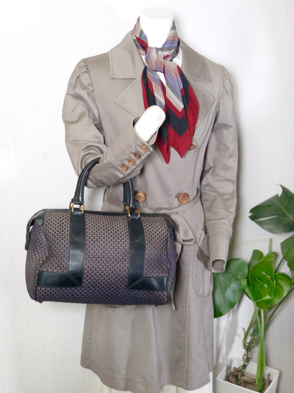 Lanvin ＜訳あり＞ロゴグラム中型ボストン（紺）