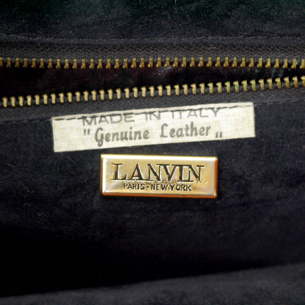 Lanvin ロゴプレート総革ショルダー（赤）