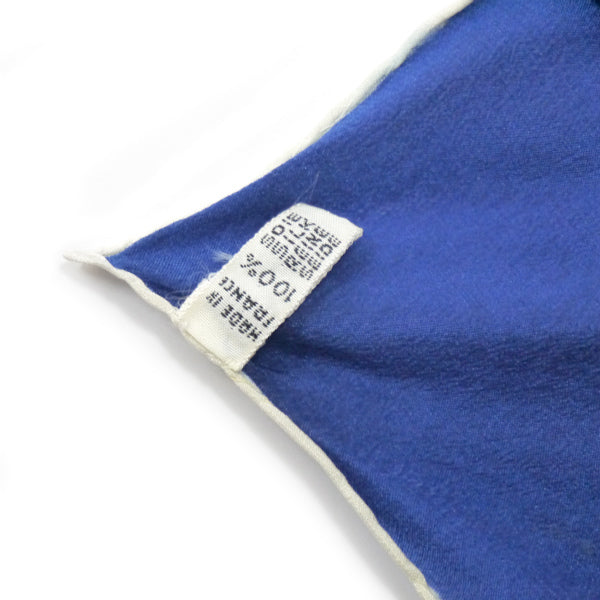 LANVIN フラワー柄 大判スカーフ（青）