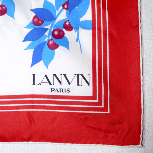 LANVIN サンザシ柄 大判スカーフ（赤）