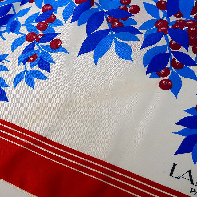 LANVIN サンザシ柄 大判スカーフ（赤）