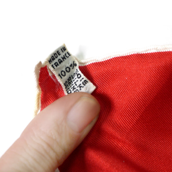 LANVIN サンザシ柄 大判スカーフ（赤）