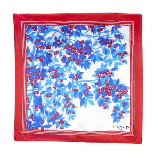 LANVIN サンザシ柄 大判スカーフ（赤）