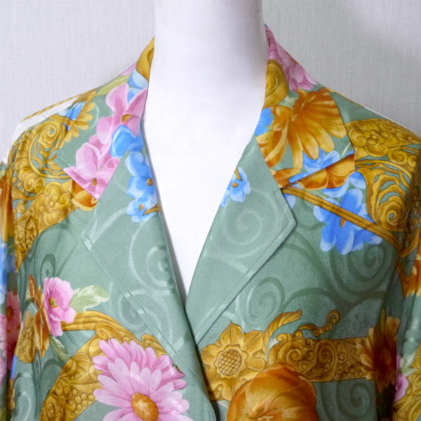 Lanvin スカーフ柄シルクブラウス 長袖