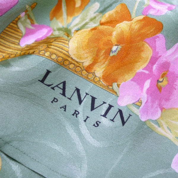 Lanvin スカーフ柄シルクブラウス 長袖