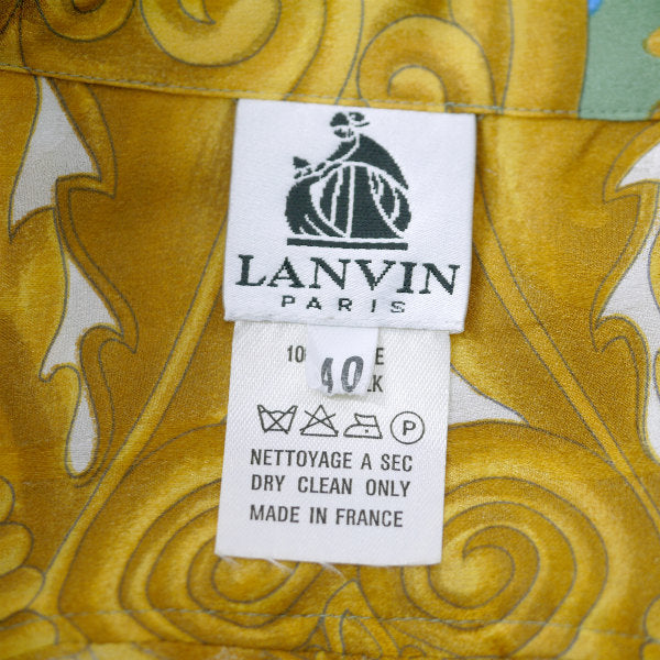 Lanvin スカーフ柄シルクブラウス 長袖