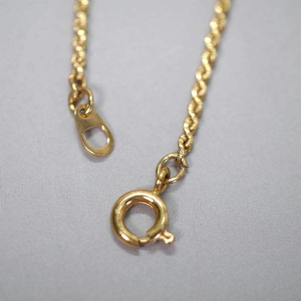 LANVIN　ロゴ スクエアモチーフネックレス（ゴールド）