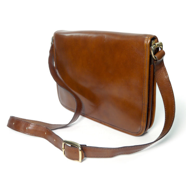 Lanvin アコーディオン総革ショルダーバッグ（飴色）