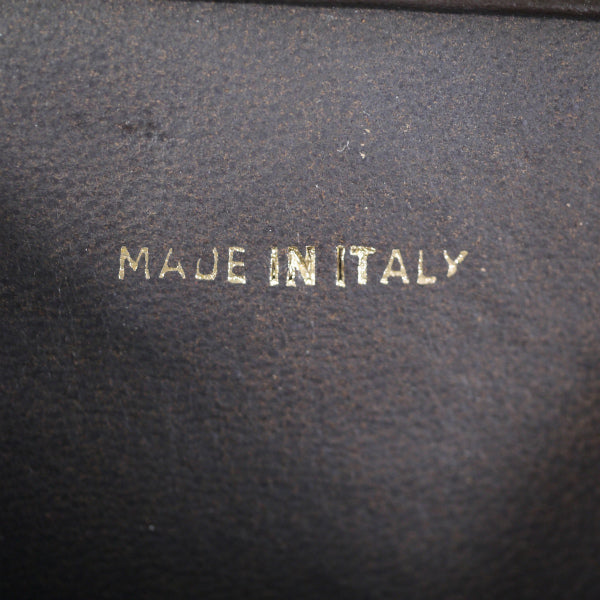 LANVIN ロゴ金具がま口コインケース（濃茶）