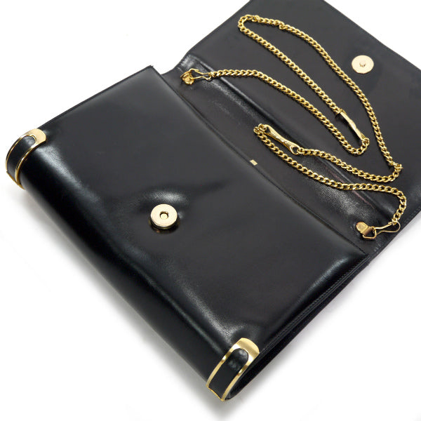 Lanvin 総革2WAYロゴチェーンバッグ（黒）