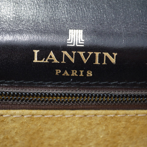 Lanvin 総革2WAYロゴチェーンバッグ（黒）