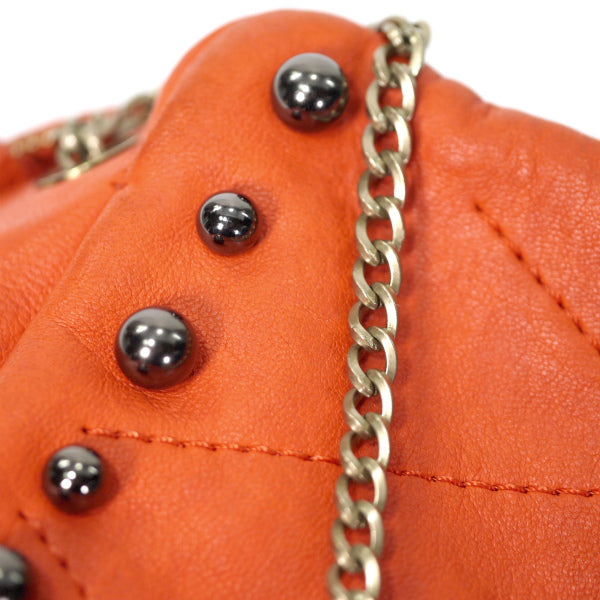 Lanvin スタッズWチェーンショルダー（オレンジ）
