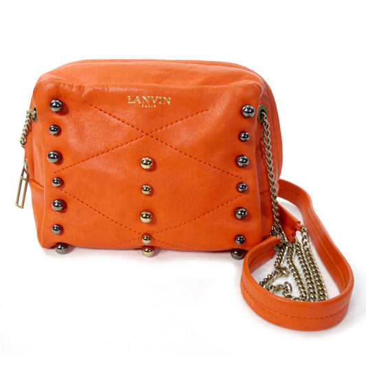 Lanvin スタッズWチェーンショルダー（オレンジ）