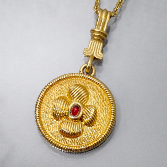 LANVIN　コインフラワーネックレス（ゴールド）