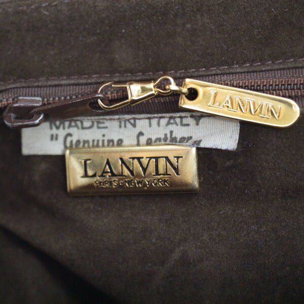 Lanvin　ロゴグラムスエード ドクターズバッグ（茶）