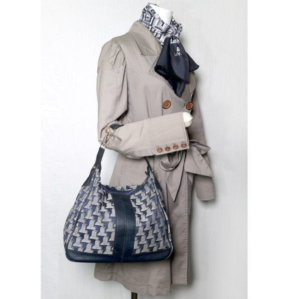 Lanvin　ロゴグラム 2WAYショルダーバッグ（ジャガード/紺）