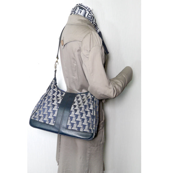 Lanvin　ロゴグラム 2WAYショルダーバッグ（ジャガード/紺）