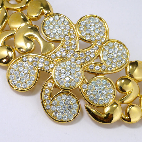 LANVIN　ジルコニア大ぶりネックレス（ゴールド）