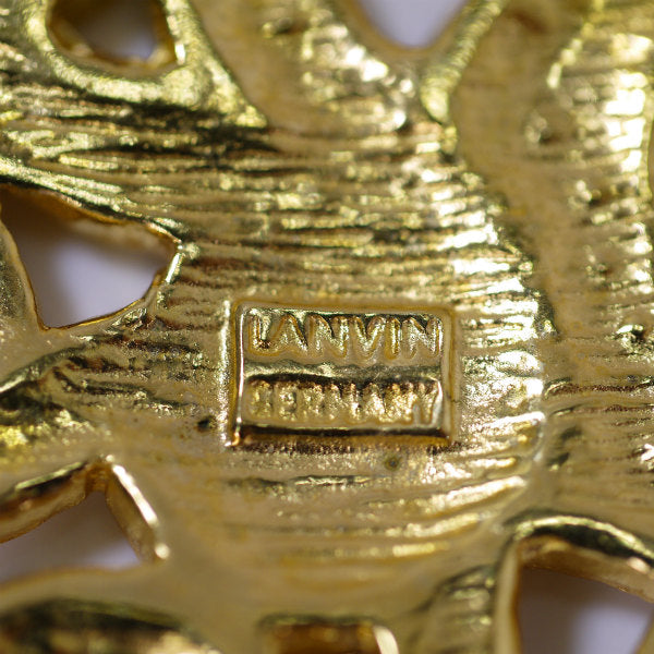 LANVIN　ジルコニア大ぶりネックレス（ゴールド）