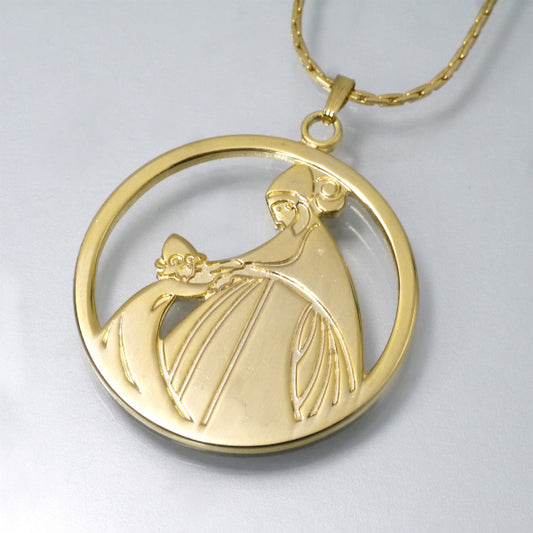 LANVIN　希少ロゴプレート ネックレス（ゴールド）