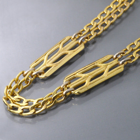 LANVIN　ヴィンテージ ロングネックレス（ゴールド）