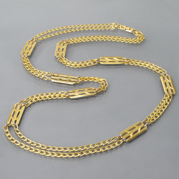 LANVIN　ヴィンテージ ロングネックレス（ゴールド）