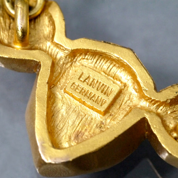 LANVIN　レッドストーン エンジェルネックレス（ゴールド）