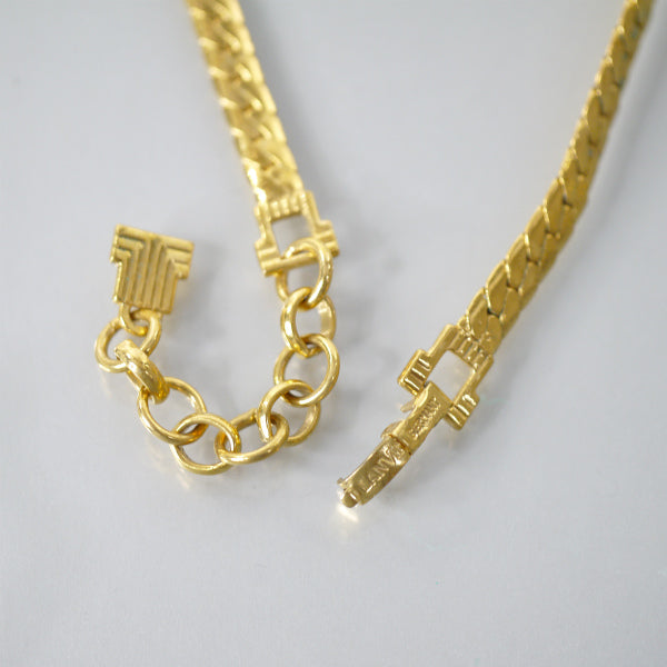 LANVIN　ビッグリボン ネックレス（ゴールド/ストーン）