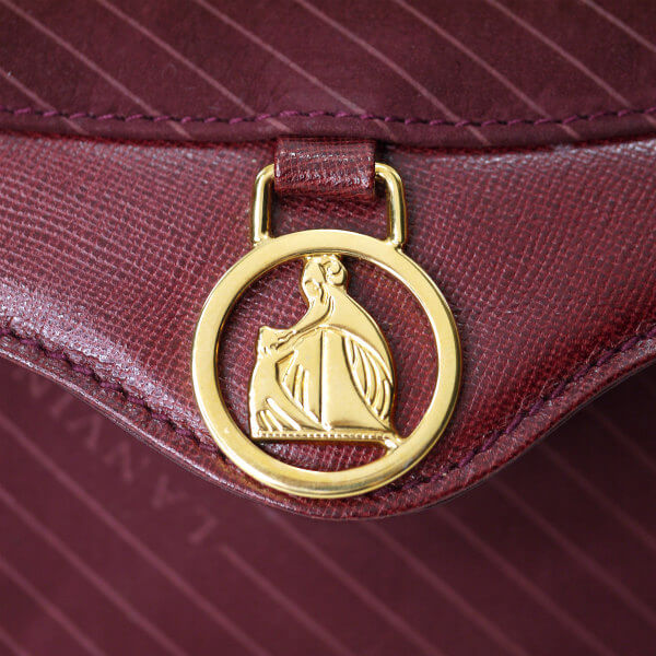 Lanvin 希少ロゴ ヌバックショルダー（ボルドー）