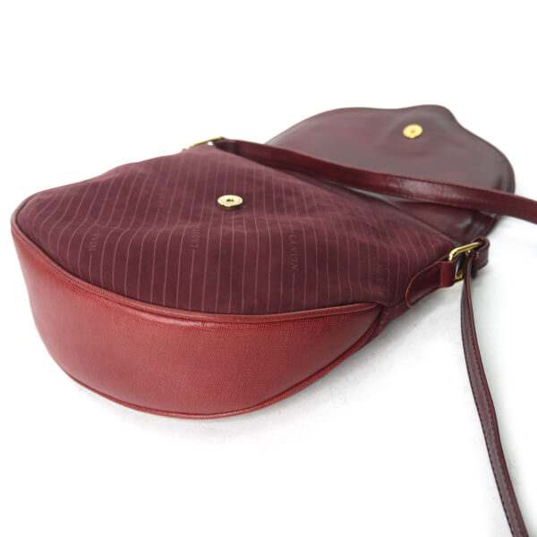 Lanvin 希少ロゴ ヌバックショルダー（ボルドー）