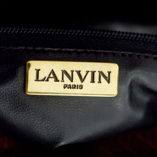 Lanvin 希少ロゴ ヌバックショルダー（ボルドー）
