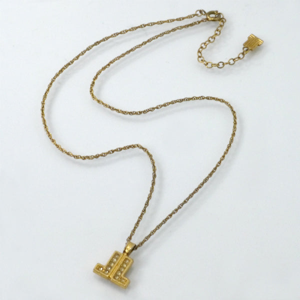 LANVIN　LLロゴ ネックレス（ゴールド）