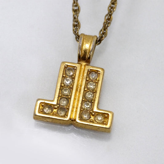 LANVIN　LLロゴ ネックレス（ゴールド）