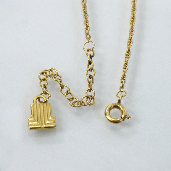 LANVIN　ブラックストーン ネックレス（ゴールド）