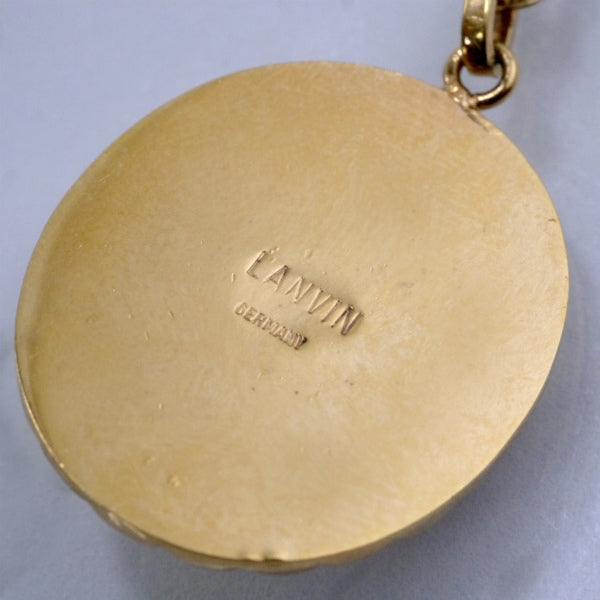 LANVIN　ブラックストーン ネックレス（ゴールド）