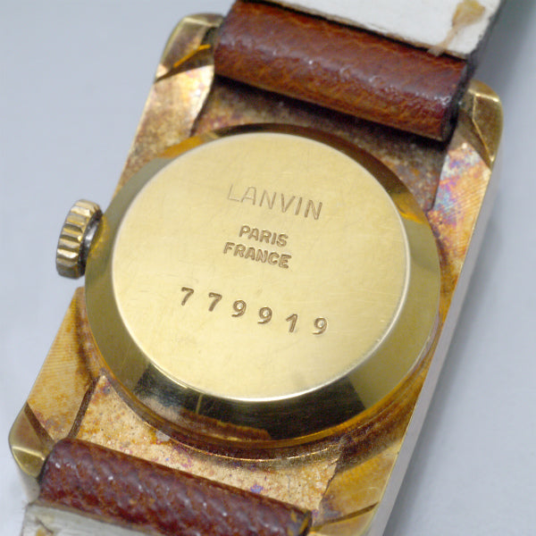 LANVIN 希少!!手巻きスクエア腕時計（茶） – Vintage Shop Rococo