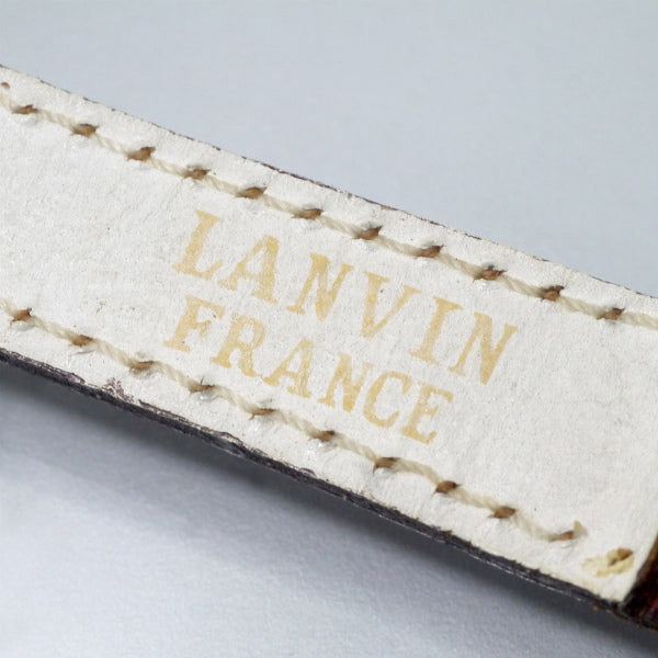 LANVIN　希少!!手巻きスクエア腕時計（茶）