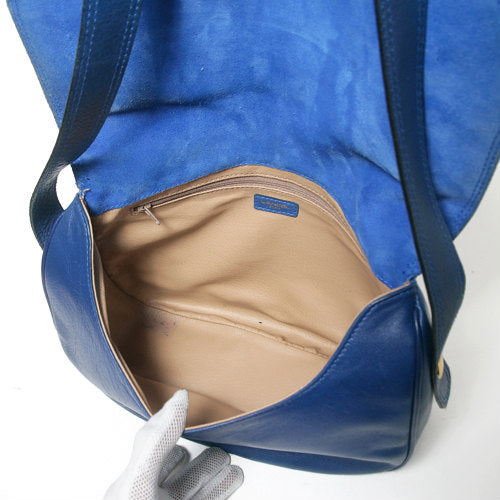 Lancel　総革ショルダー（青）