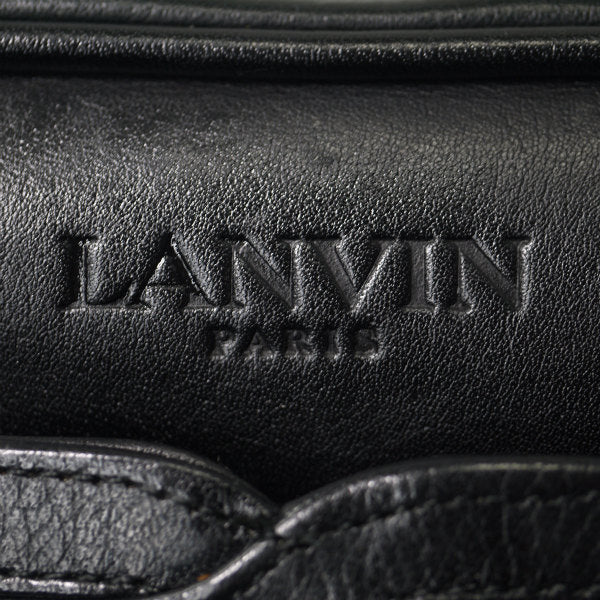 Lanvin 総革デザインポケットショルダー（黒）